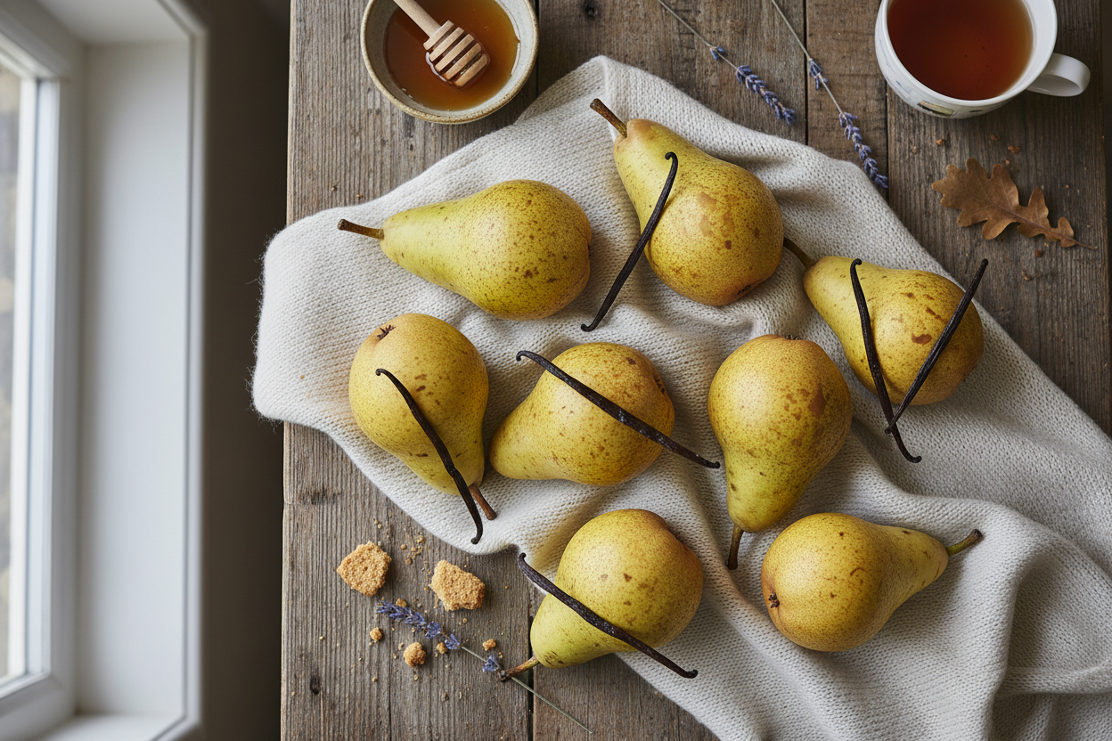 English Pear, Vanilla, Musk, and Cashmere