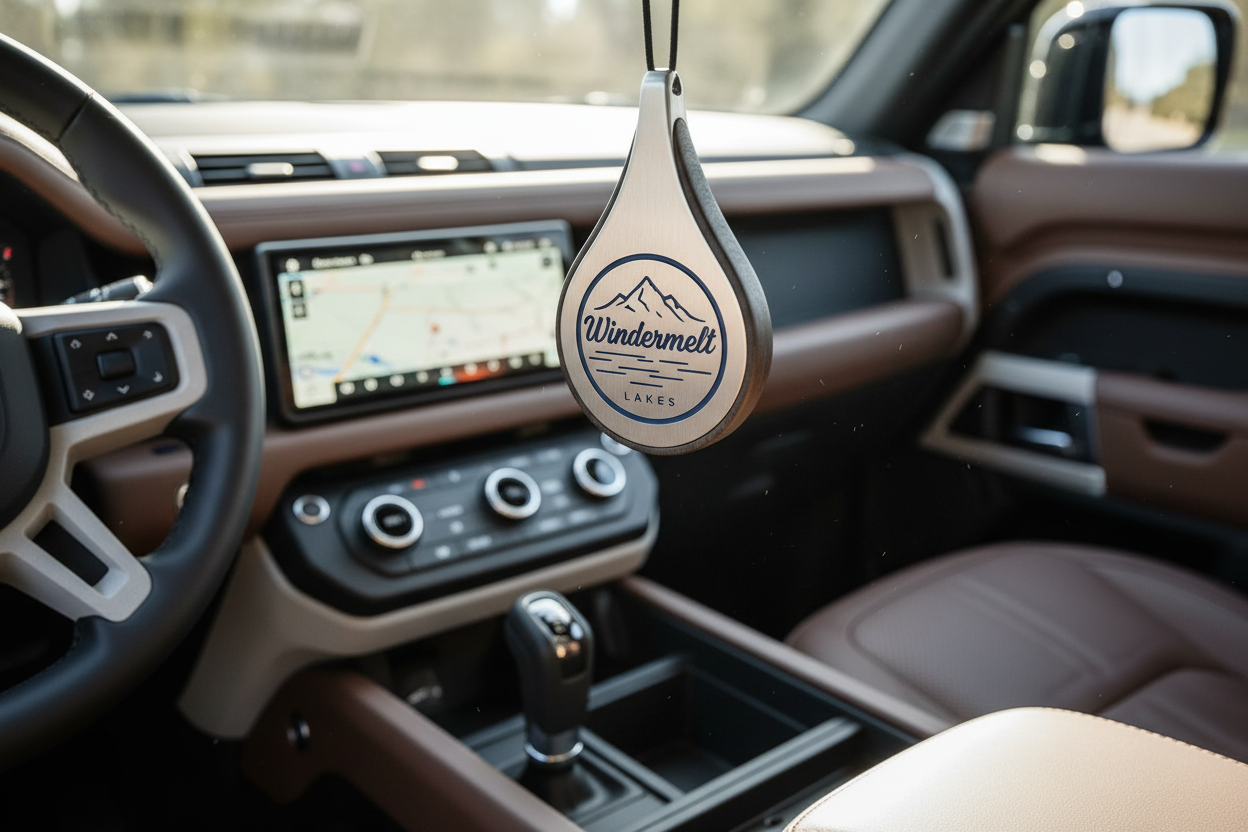land rover interior windermelt lakes logo car freshener