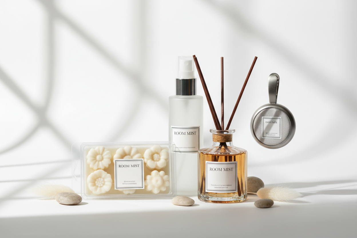 wax melt and diffuser and car freshener and room spray